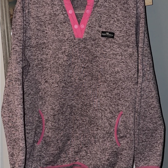 Simply Southern Jackets & Blazers - Simply Southern Heathered Pink V-Neck Jacket